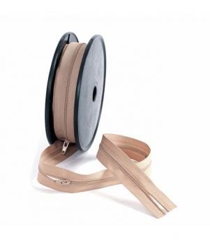 Zips & Fastenings / No.3 Continuous Zip 10m Roll Fawn