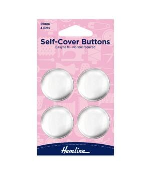 Haberdashery Accessories / Self Cover Buttons 29mm, Metal Top