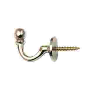 Hooks & Rings for Curtains / Chrome Tieback Hooks