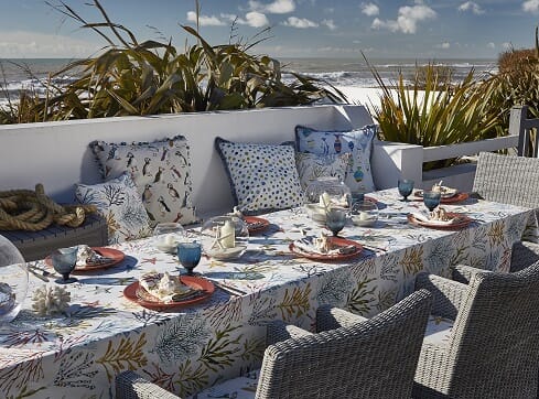 Using seaside fabric in your home