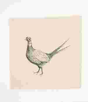 Pheasant Sketch Cushion Panel