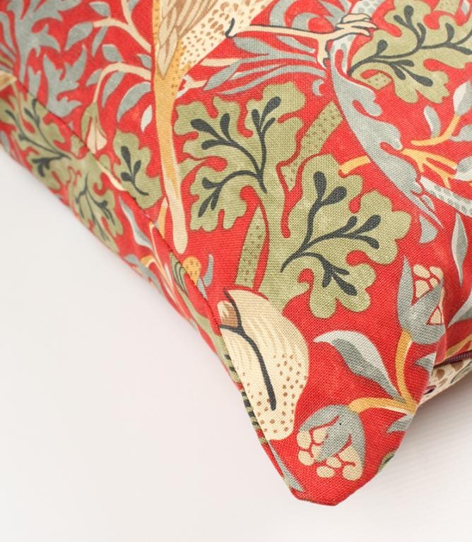 Strawberry Thief Crimson Cushion