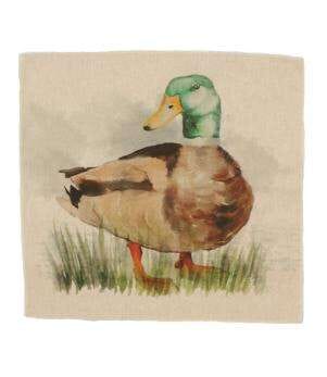 Watercolour Duck Cushion Panel