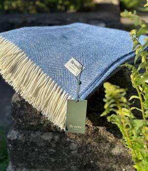 Herringbone Ocean Blue