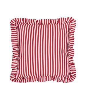 Millie Ruffle Striped Outdoor Candy Red