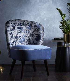 Clarke & Clarke Statement Chairs  - Ascot Tropicale Midnight 