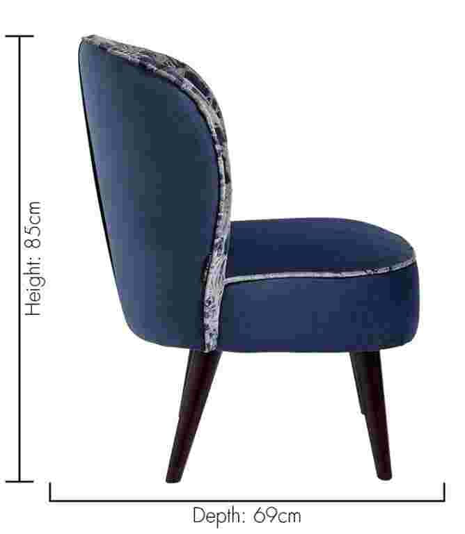 Clarke & Clarke Statement Chairs  - Ascot Tropicale Midnight 