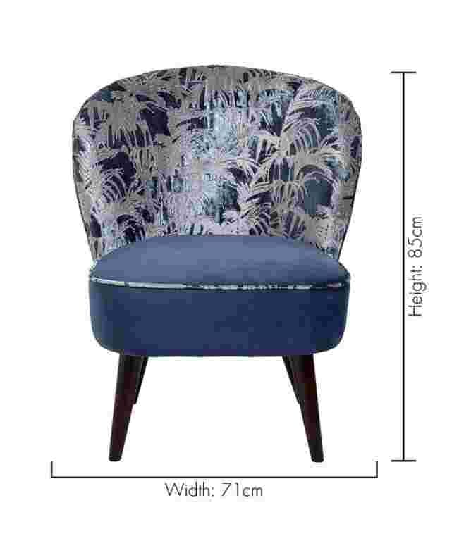 Clarke & Clarke Statement Chairs  - Ascot Tropicale Midnight 