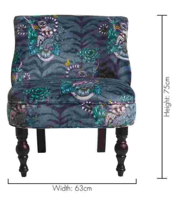 Statement Chairs - Langley Lemur Navy