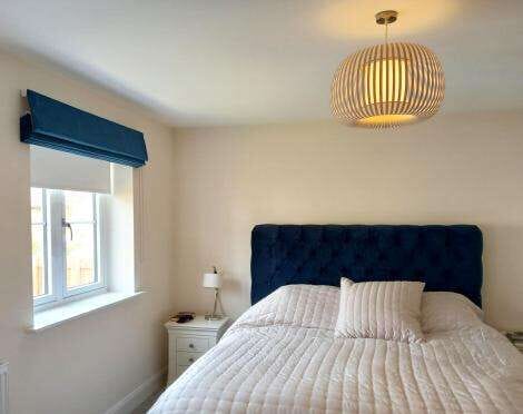 Romo Blue Roman Blind