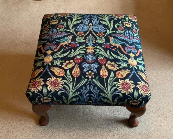 Vibrant Footstool Makeover
