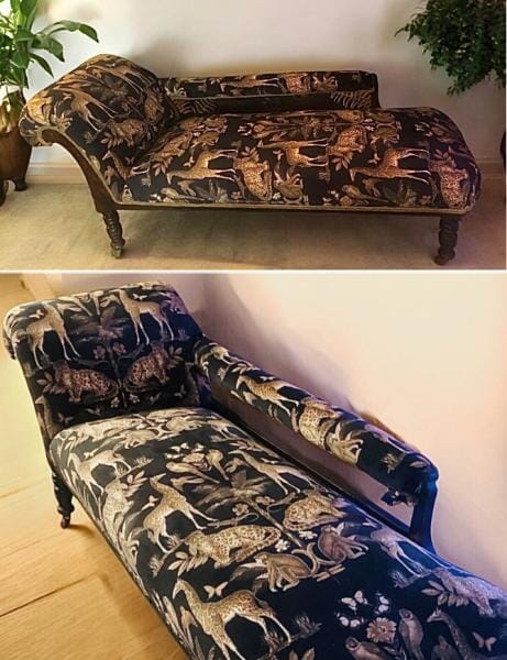 Luxurious Wild Africa Victorian Chaise