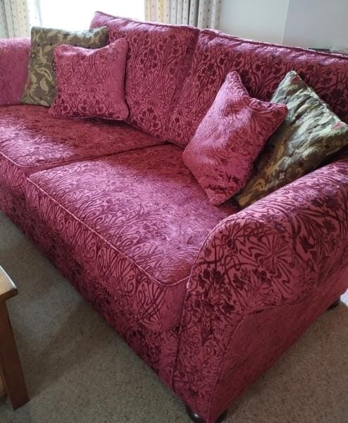 Tiverton Carmine Upholstered Sofa