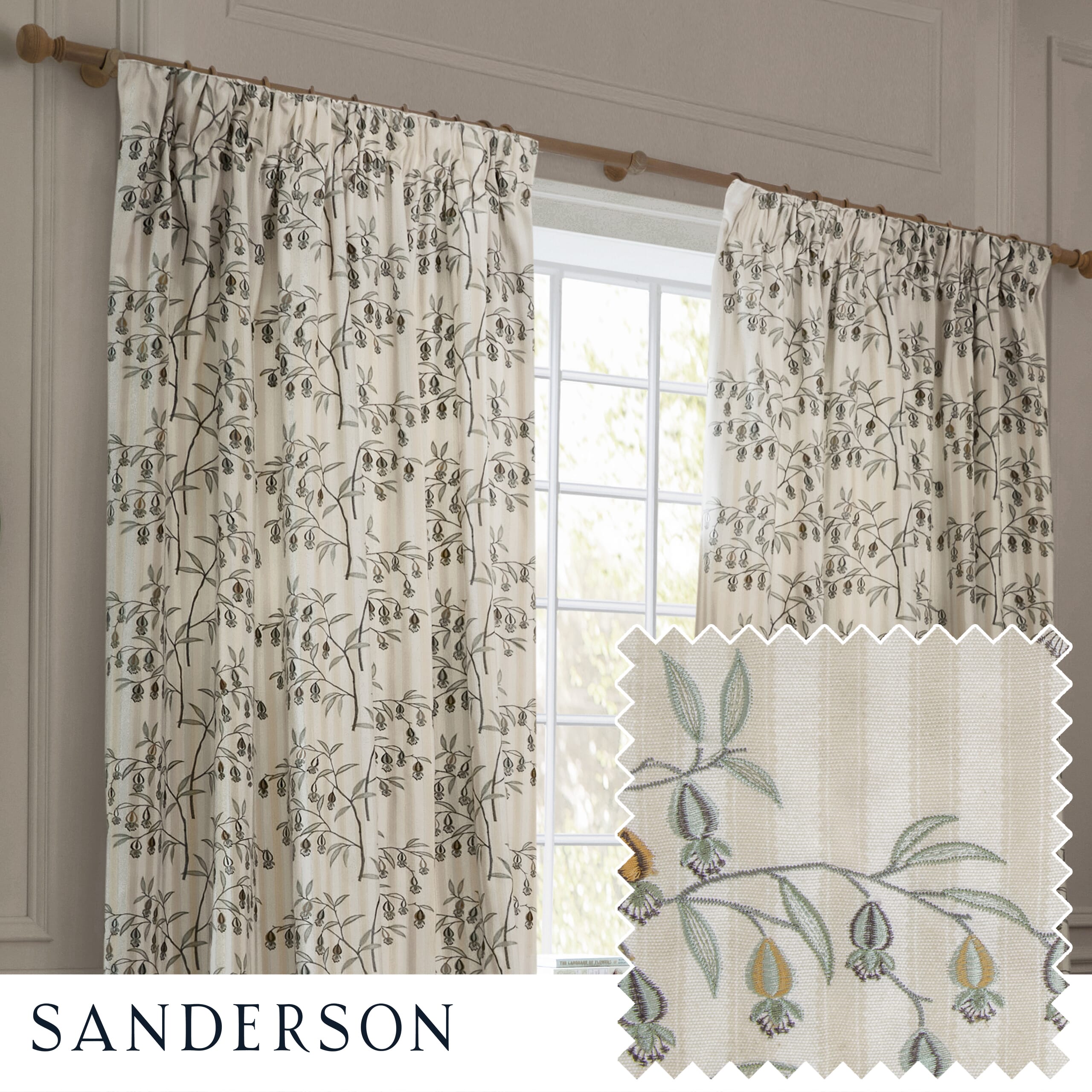 Sanderson Curtains / Chinese Lanters Linen