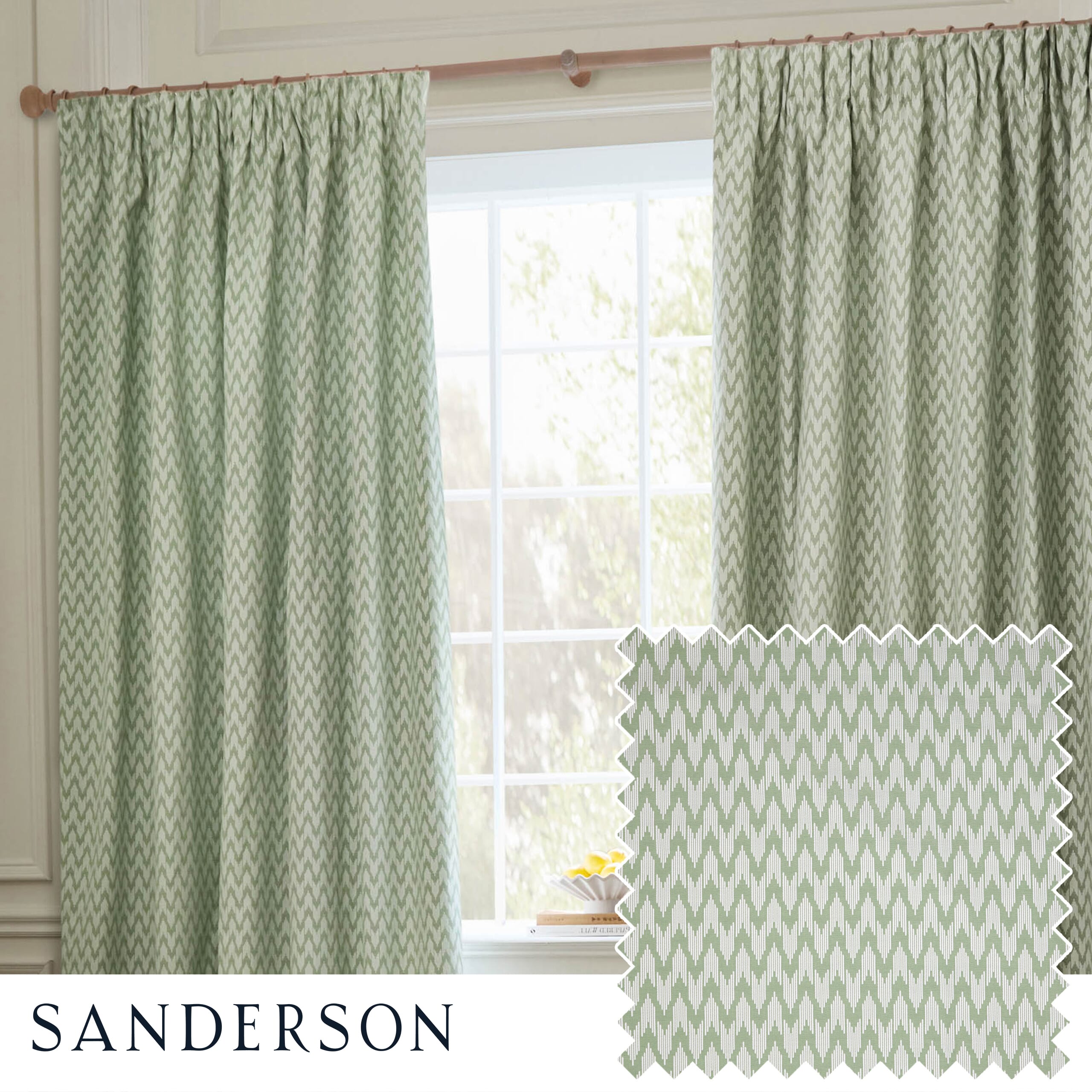 Sanderson Curtains / Hutton Sage