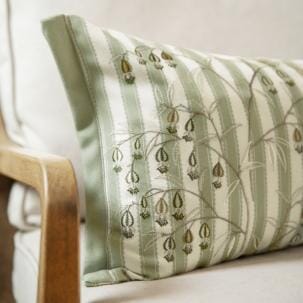 Chinese Lanterns Sage Cushion