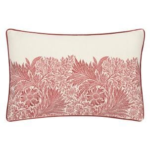 Marigold Embroidered Russet Cushion