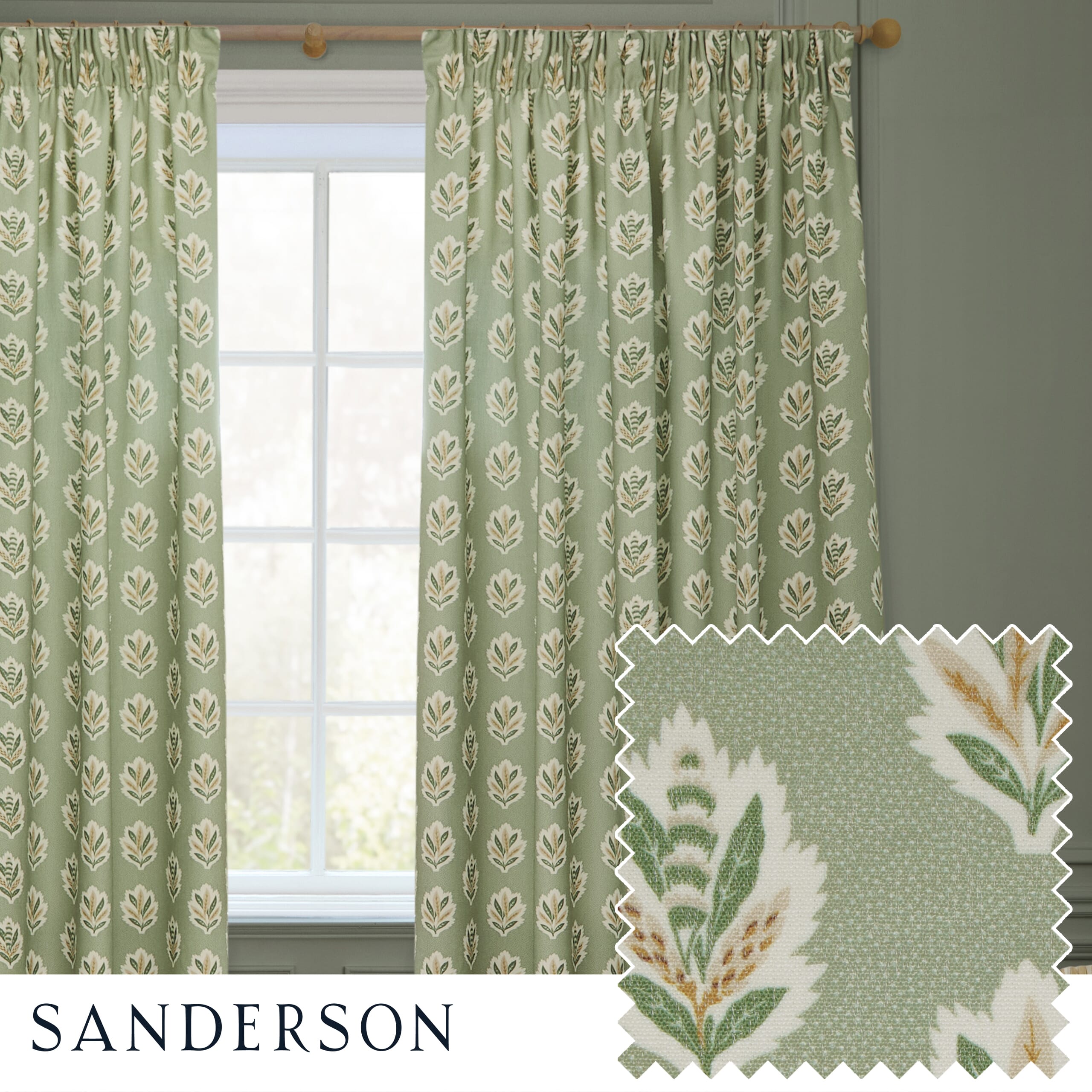 Sanderson Curtains / Sessile Leaf Sage