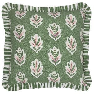 Sessile Leaf Ruffle Leaf Green Cushion