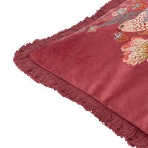 Strawberry Thief Embroidery Berry Cushion