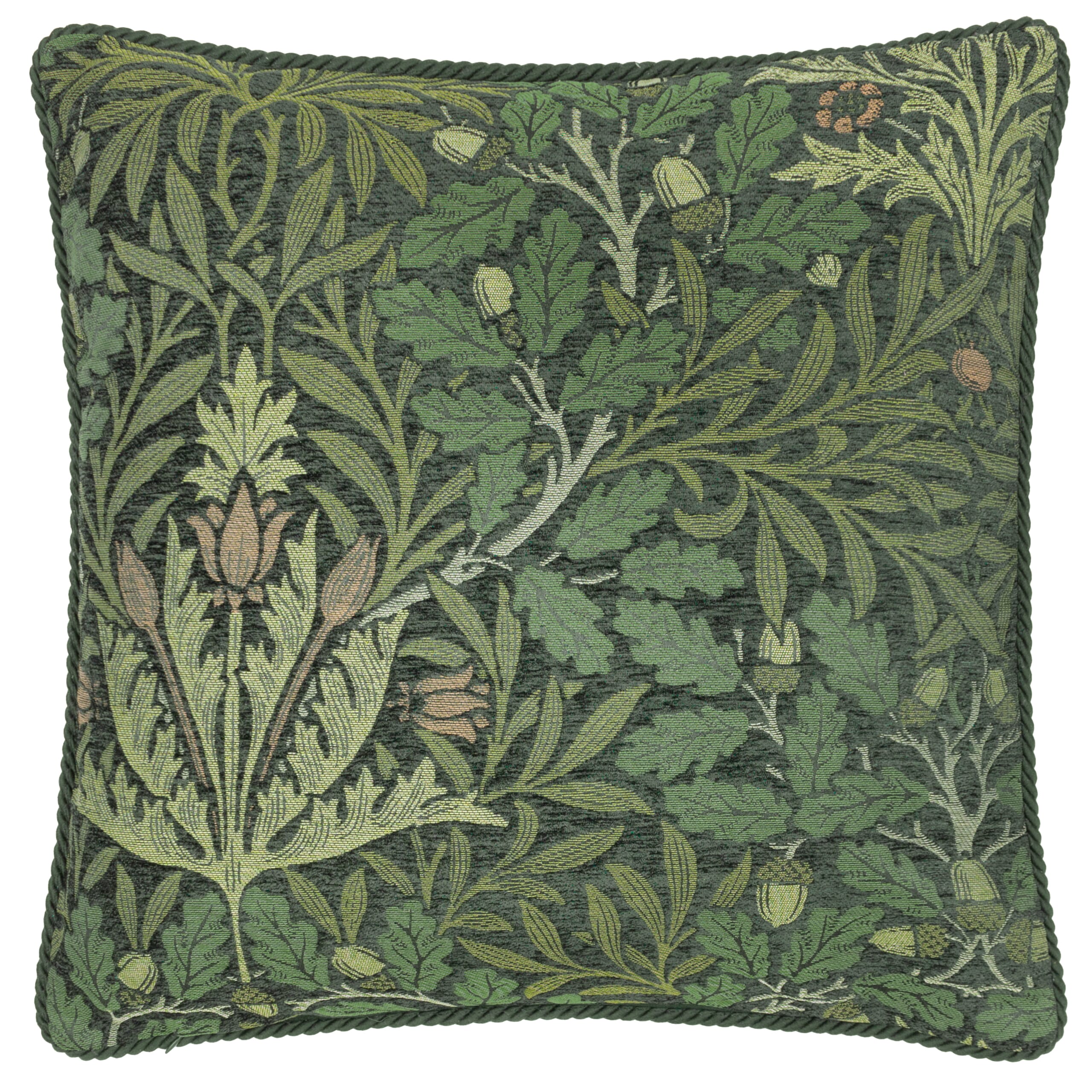 William Morris Cushions / Acorn Thyme / Forest, Feather Inner Cushion