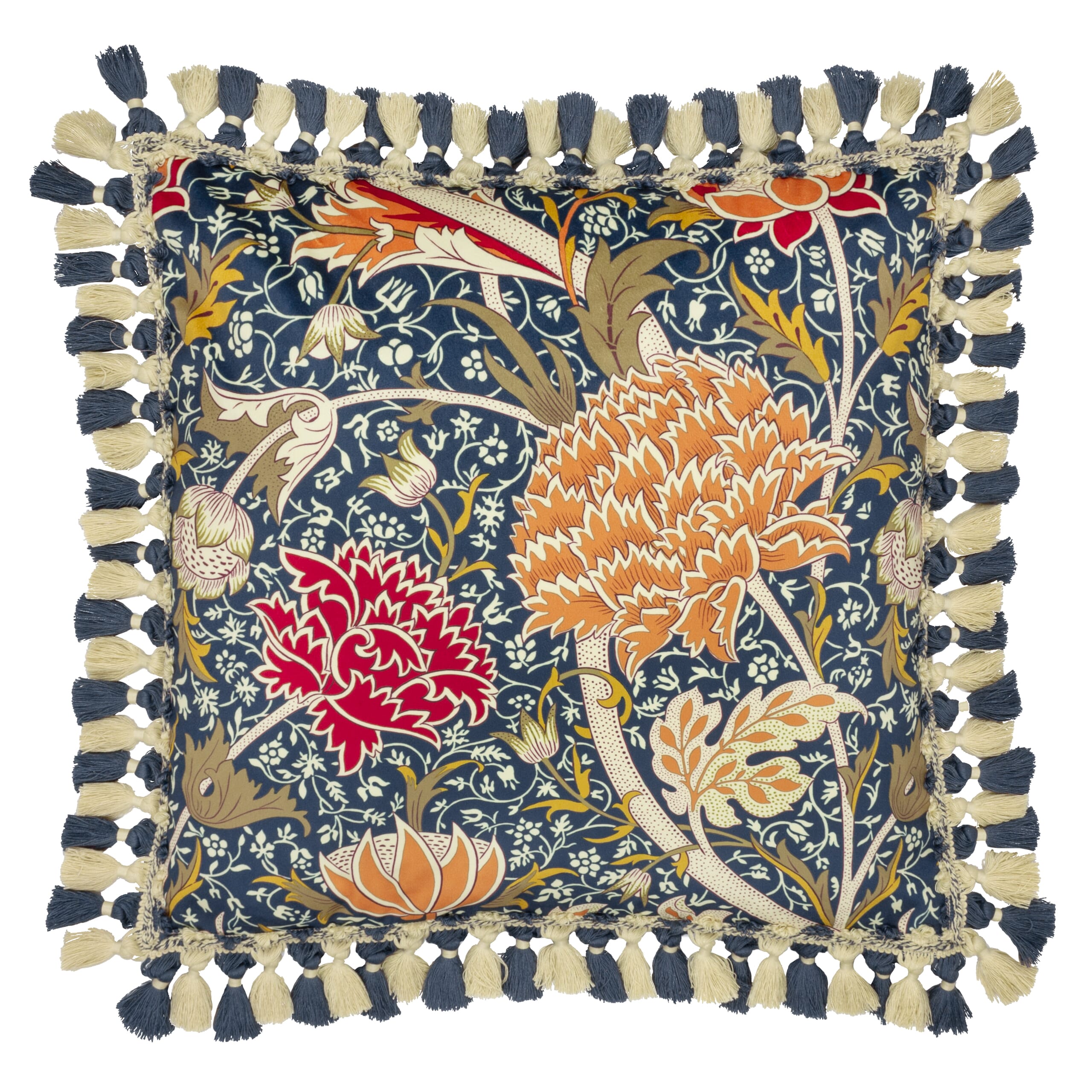 William Morris Cushions / Cray Indigo / Berry Cushion