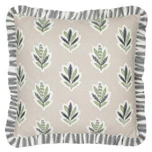 Sanderson Cushions / Sessile Leaf Ruffle Flax Cushion