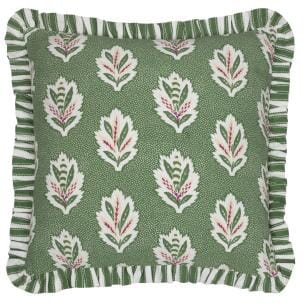 Sanderson Cushions / Sessile Leaf Ruffle Leaf Green Cushion