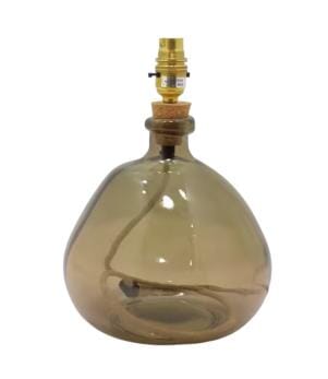 Braunton 29cm Recycled Glass Lamp Smoke