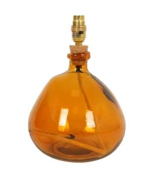 Braunton 29cm Recycled Glass Lamp Amber