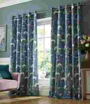 Voyage Maison Curtains / Hermione Indigo Readymade Curtains 