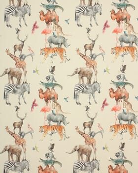 Prestigious Textiles Animal Kingdom Fabric / Rainbow Prestigious Textiles Animal Kingdom Fabric / Rainbow