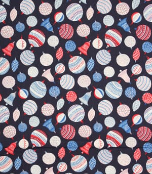 Bauble Bonanza Fabric / Navy