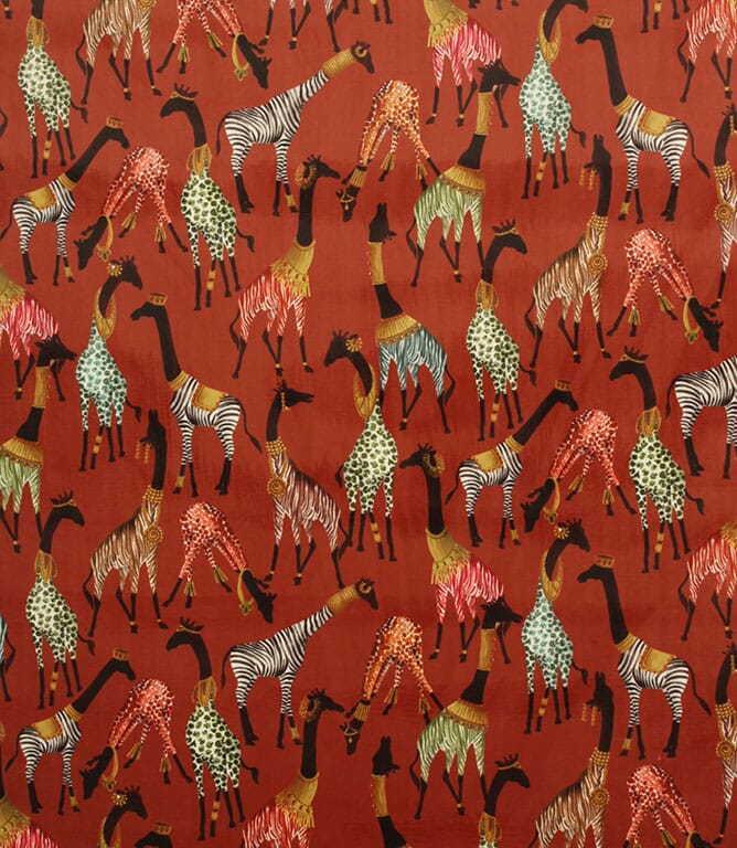 Sienna Cheeky Giraffe Velvet Fabric