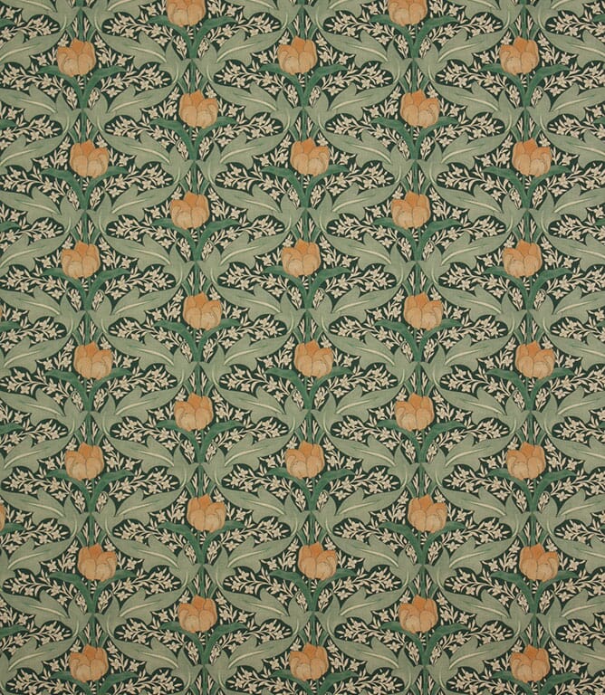 Green Tulip Deco Fabric