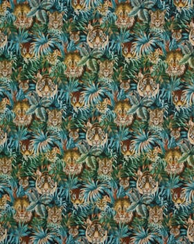 Big Cats Fabric / Emerald Big Cats Fabric / Emerald