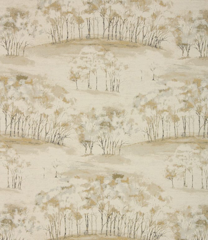 Olive Woodland Scene Fabric