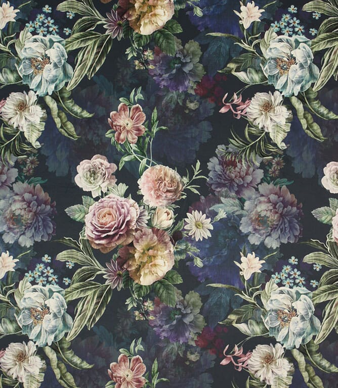 Navy Wisley Velvet Fabric