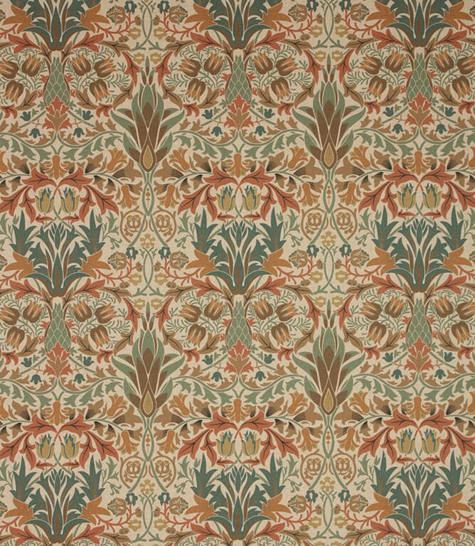 Smoke Green / Red Earth Woodchester Fabric