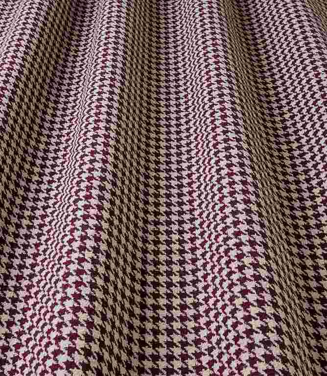 Houndstooth FR  Fabric / Mulberry Houndstooth FR  Fabric / Mulberry