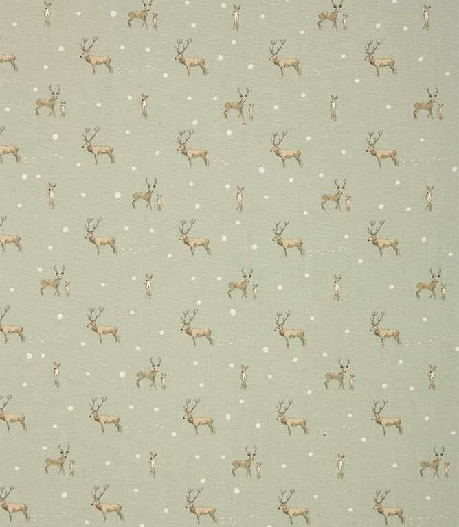 Frost Christmas Stags Fabric