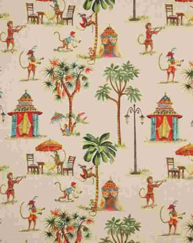 Monkey School Fabric / Multi Monkey School Fabric / Multi