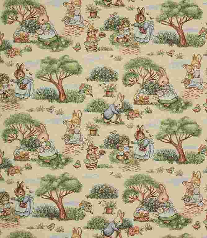 Multi Peter Rabbit Picnic Fabric