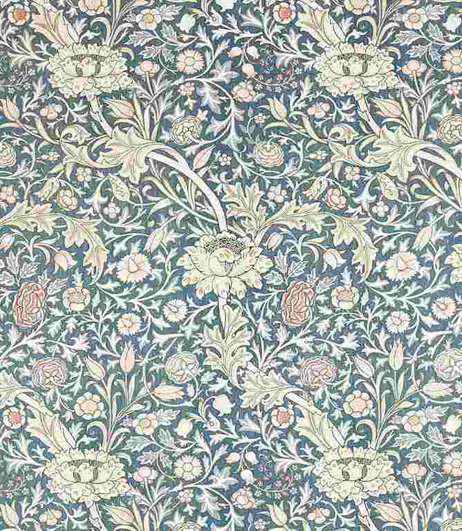 Woad Blue Trent Fabric