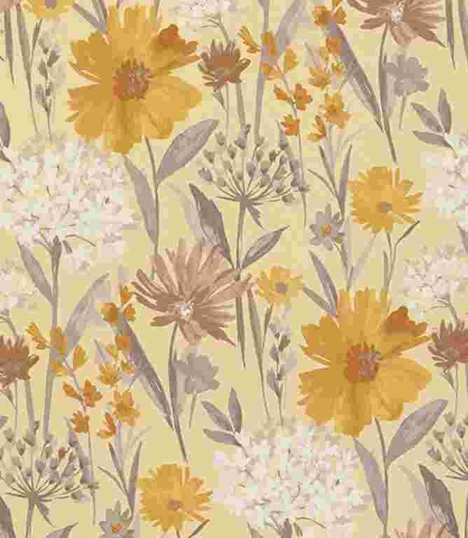 Fleur FR Upholstery Fabric / Ochre Fleur FR Upholstery Fabric / Ochre