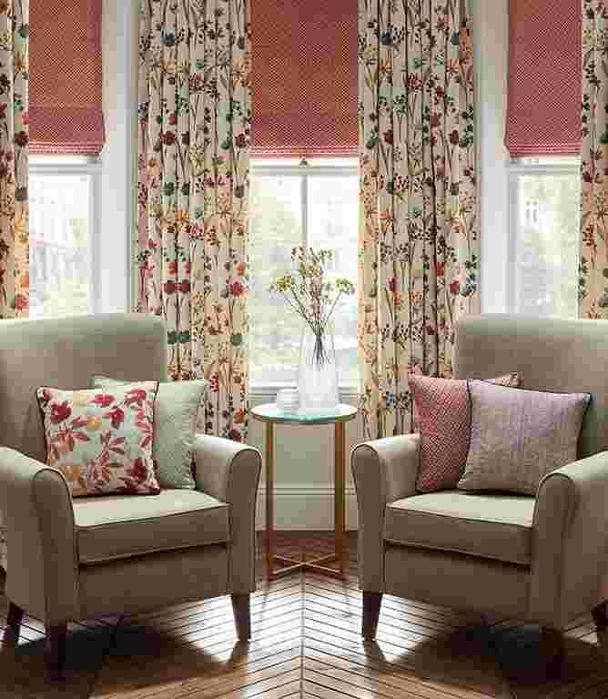 Fleur FR Upholstery Fabric / Ruby Fleur FR Upholstery Fabric / Ruby