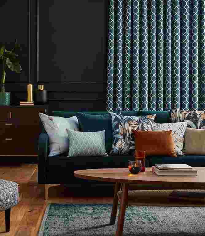 Imbali FR Upholstery Fabric / Peacock Imbali FR Upholstery Fabric / Peacock