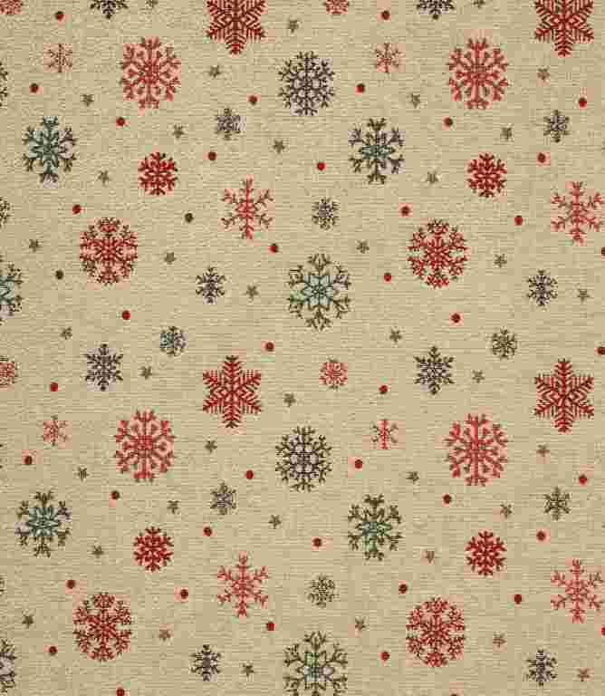 Multi Snowflake Tapestry Fabric