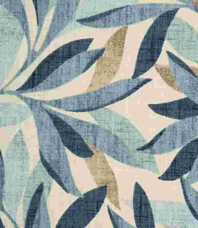 Island Leaves Fabric / Ashley Blue Island Leaves Fabric / Ashley Blue