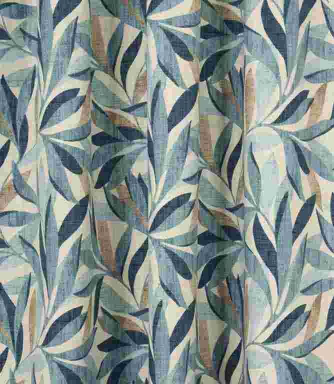 Island Leaves Fabric / Ashley Blue Island Leaves Fabric / Ashley Blue